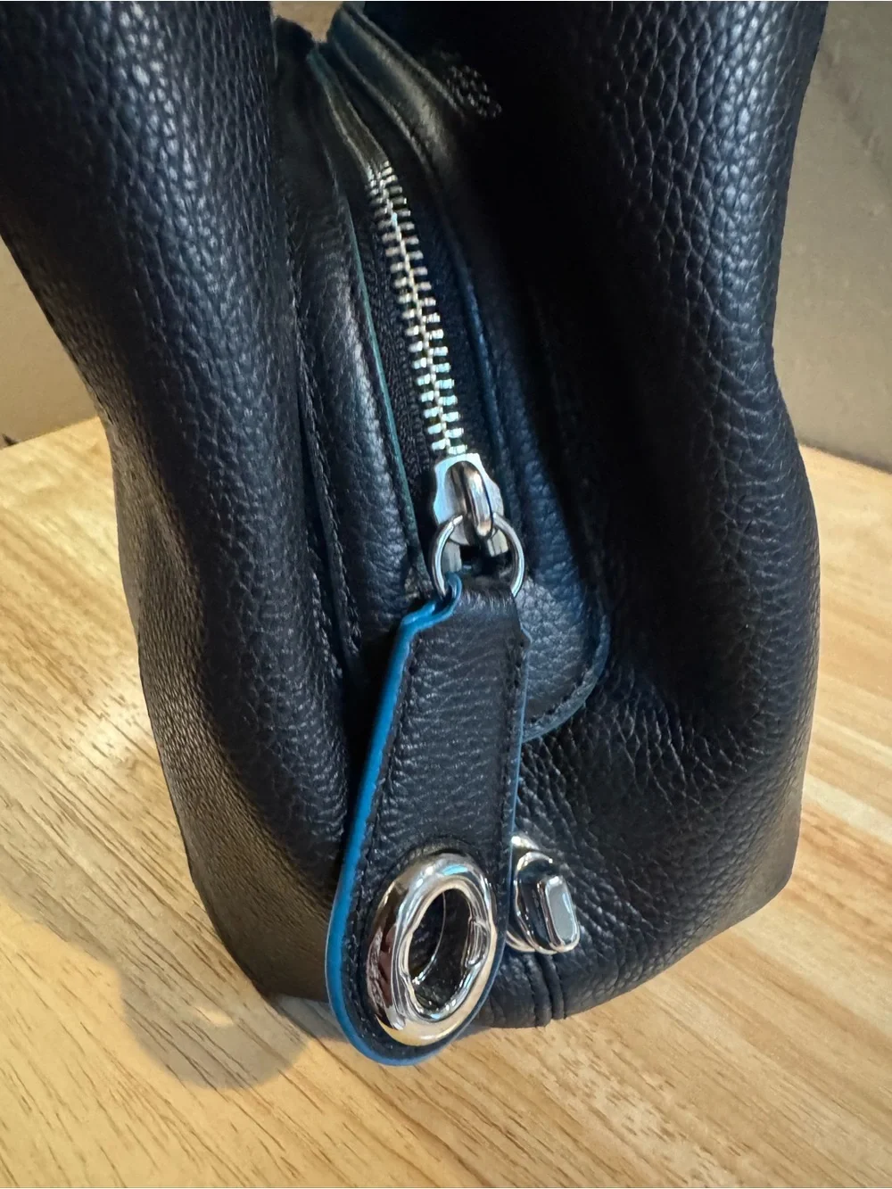 Coach Edie Pebble Leather Shoulder Bag with Turn Lock